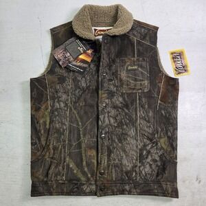 Gamehide Mossy Oak Break-up Camo Sherpa Lined Hunting Vest Camouflage Youth XL